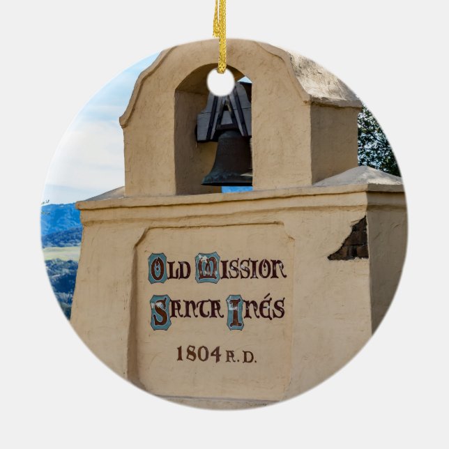 Adorno De Cerámica Antigua Misión Santa Inés, Solvang, California (Atrás)