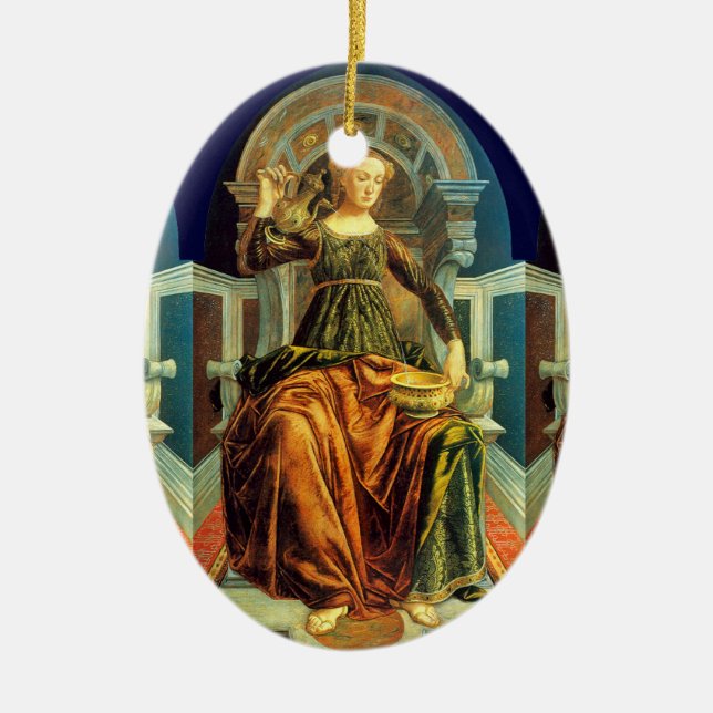 ADORNO DE CERÁMICA ANTIGUA RENAISSANCE TAROTS 14 / TEMPERANCIA (Frente)