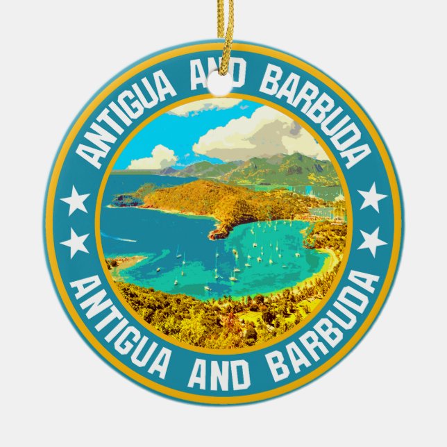Adorno De Cerámica Antigua y Barbuda (Frente)
