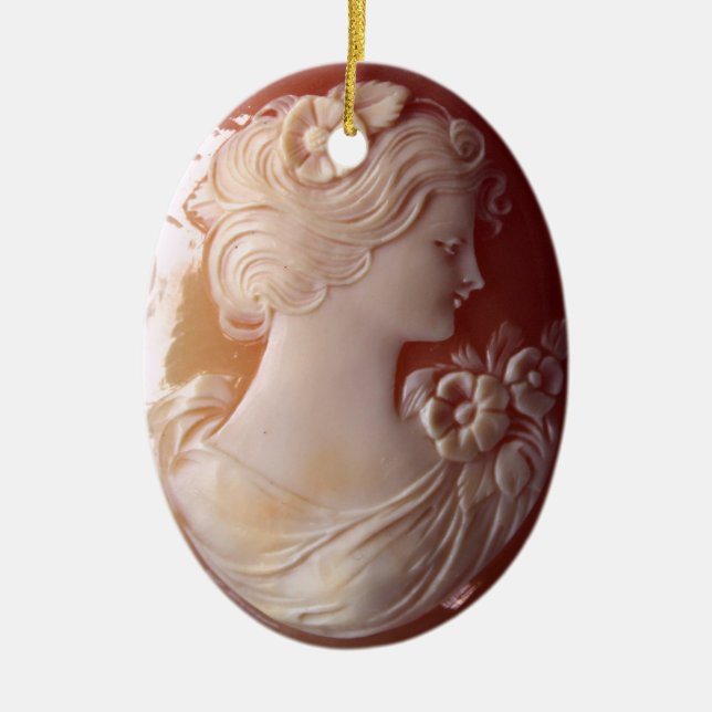 Adorno De Cerámica Antiguo Cameo (Frente)