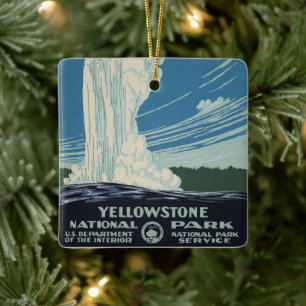 Adorno De Cerámica Antiguo creyente en el Parque Nacional Yellowstone