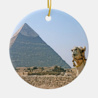 Adorno De Cerámica Antiguo Egipto: Pirámide y camello