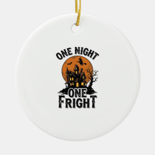 Adorno De Cerámica Antiguo gráfico de bruja de Halloween embrujada lu