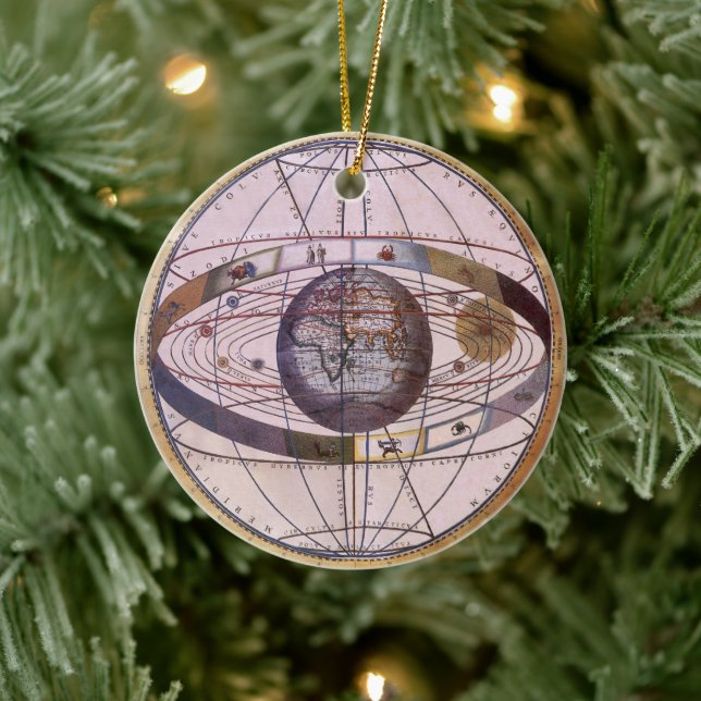 Adorno De Cerámica Antiguo Sistema Solar Ptolemaico, Andreas Cellariu (Árbol)