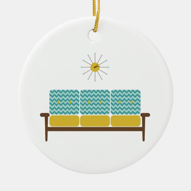 Adorno De Cerámica Antiguo Sofá (Frente)