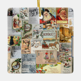 Adorno De Cerámica Antiguos Navidades victorianos Arte de Collage Eph