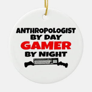 Adorno De Cerámica Antropólogo Gamer