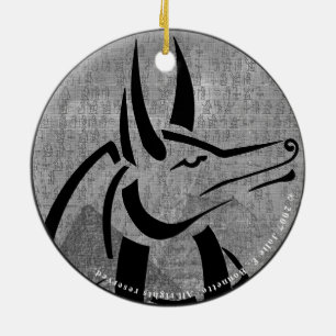 Adorno De Cerámica Anubis Premium Round
