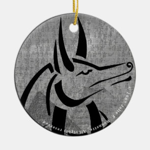 Adorno De Cerámica Anubis Round Ornament