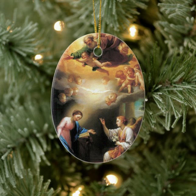 Adorno De Cerámica Anunciación de Anton Raphael Mengs (Árbol)