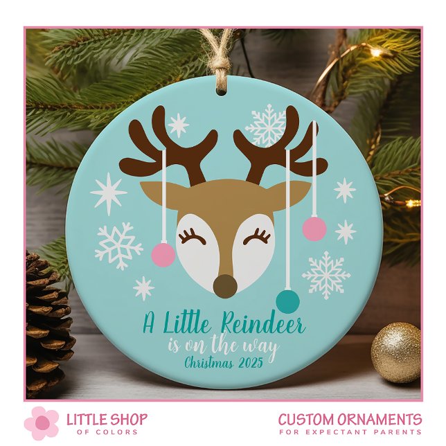 Adorno De Cerámica Anuncio de Embarazo Bebé Foto Personalizable (Subido por el creador)