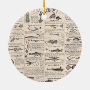 Adorno De Cerámica Anuncios de señuelos de pesca Arte de pescador