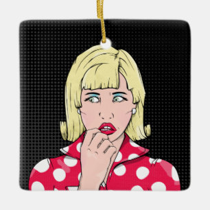 Adorno De Cerámica Anxiety Stress pop art