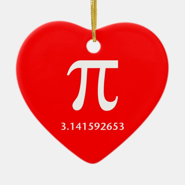 Adorno De Cerámica Apenas pi blanco nada más 3,14 (Frente)