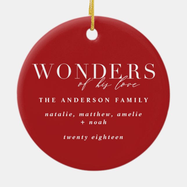 Adorno De Cerámica Aplastan las maravillas de sus Navidades religioso (Atrás)