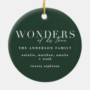 Adorno De Cerámica Aplastan las maravillas de sus Navidades religioso