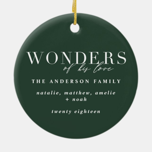 Adorno De Cerámica Aplastan las maravillas de sus Navidades religioso (Atrás)