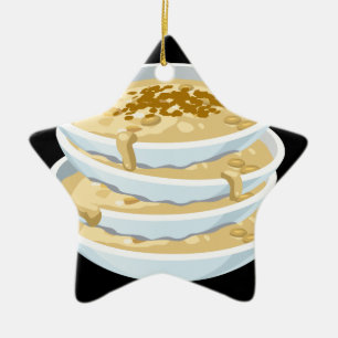 Adorno De Cerámica Aplejor de comida de Glitch