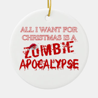Adorno De Cerámica Apocalipsis del zombi del navidad
