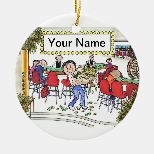 Adorno De Cerámica Apostadora - Mujer (Frente)