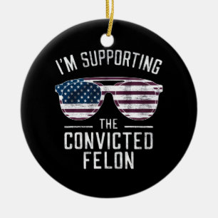 Adorno De Cerámica Apoyo al condenado Felon Pro Trump 2024