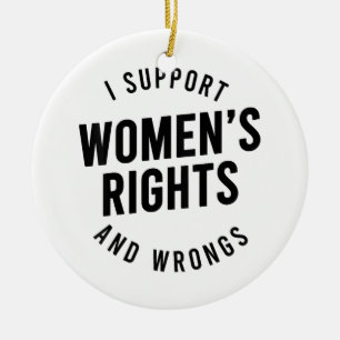 Adorno De Cerámica Apoyo los derechos de las mujeres y los errores
