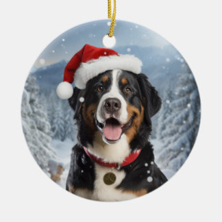 Adorno De Cerámica Appenzeller Sennenhund Navidades de perros Keepsak