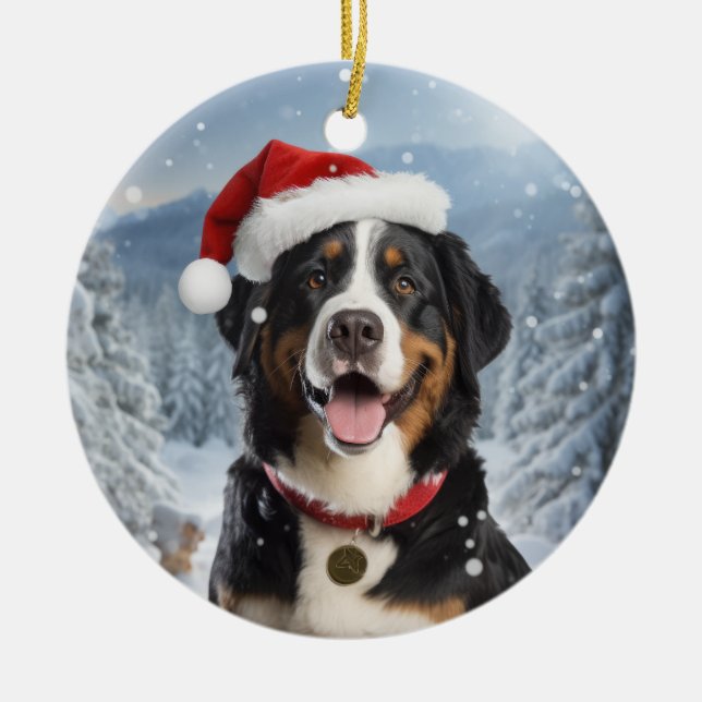 Adorno De Cerámica Appenzeller Sennenhund Navidades de perros Keepsak (Frente)