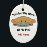 Adorno De Cerámica Apple de mi pastel<br><div class="desc">¡Eres la manzana de mi pastel! Pastel de manzana kawaii</div>