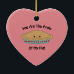 Adorno De Cerámica Apple de mi pastel<br><div class="desc">¡Eres la manzana de mi pastel! Cute kawaii</div>