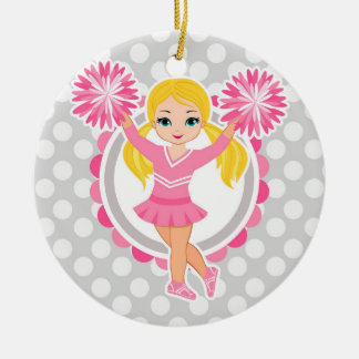 Adorno De Cerámica Apreciador Rosado Blonde - Alegre lindo