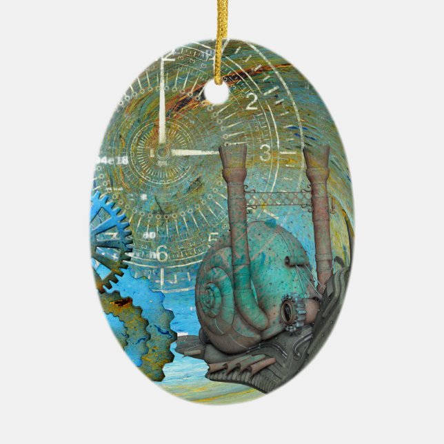 Adorno De Cerámica Aqua Steam Snail Traveller (Frente)
