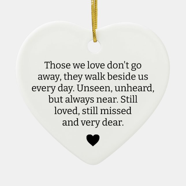 Adorno De Cerámica Aquellos que amamos no se van Adorno, Luto  (Frente)