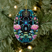 Araña de vacaciones de gótico en las estaciones de