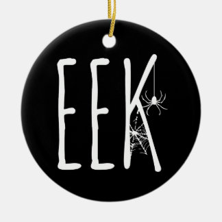 Adorno De Cerámica Araña Eek y telaraña Espeluznante Halloween BLK