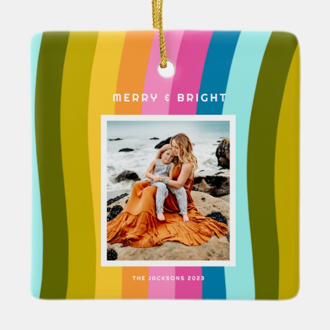 Adorno De Cerámica Arándano arcoiris moderno y vertical brillante (Anverso)