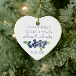 Adorno De Cerámica Arándanos Frutas de Arándano Boda Navidad