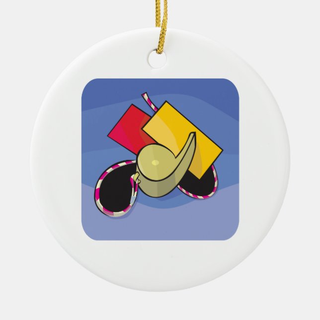 Adorno De Cerámica Árbitro de fútbol (Frente)