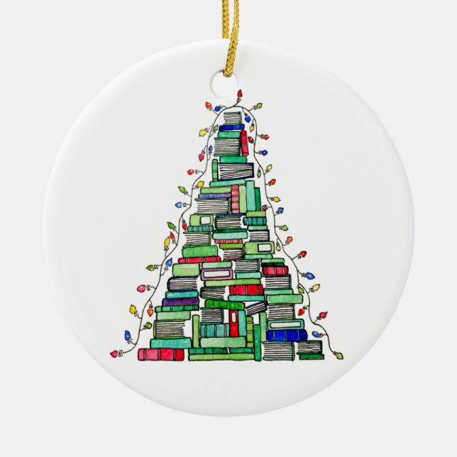 Adorno De Cerámica Árbol 2017 del libro de navidad (Frente)