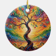 Árbol abstracto de arcoíris colorido
