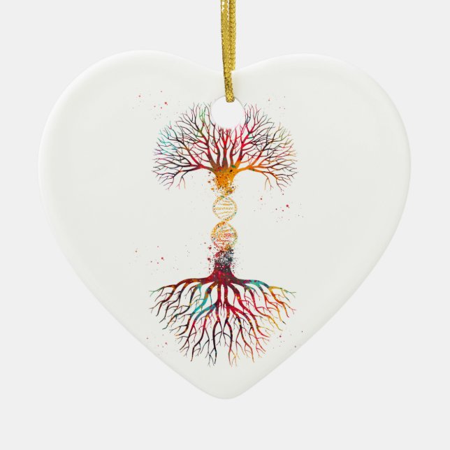 Adorno De Cerámica Árbol de ADN (Frente)