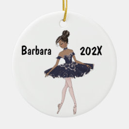 Adorno De Cerámica Árbol de Bailarina Negra Personalizado