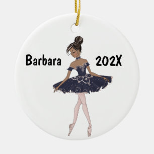 Adorno De Cerámica Árbol de Bailarina Negra Personalizado