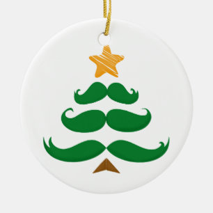 Adorno De Cerámica Árbol de Bigote Verde
