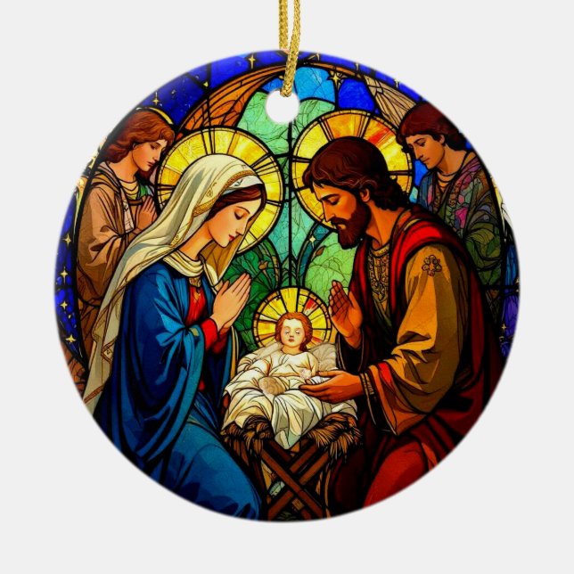 Adorno De Cerámica Árbol de la Natividad Ornamental (Frente)