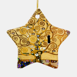 Adorno De Cerámica Árbol de la Vida Gustav Klimt Nouveau