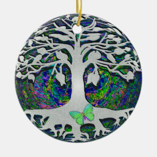 Adorno De Cerámica Árbol de los nuevos principios de la vida de