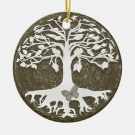 Adorno De Cerámica Árbol de los nuevos principios de la vida de