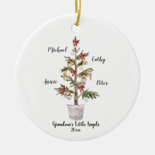 Adorno De Cerámica Árbol de Navidad C para nietos familiares persona