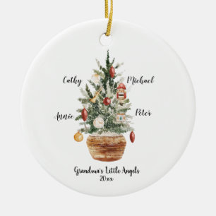 Adorno De Cerámica Árbol de Navidad C para nietos familiares persona